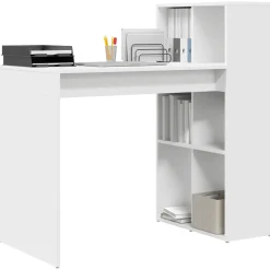 Escritorio Marsella estantería lateral blanco 103x108x55 cm