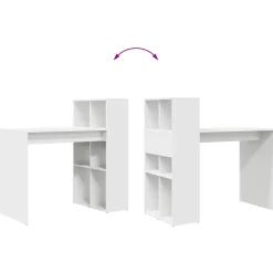 Escritorio Marsella estantería lateral blanco 103x108x55 cm