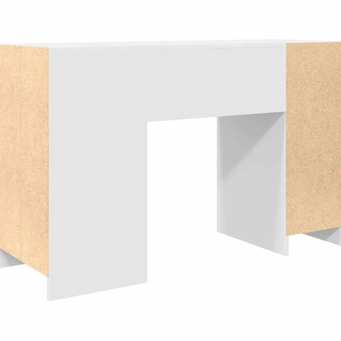 Escritorio Melhia 1 puerta + 2 compartimentos blanco 76x120x42 cm