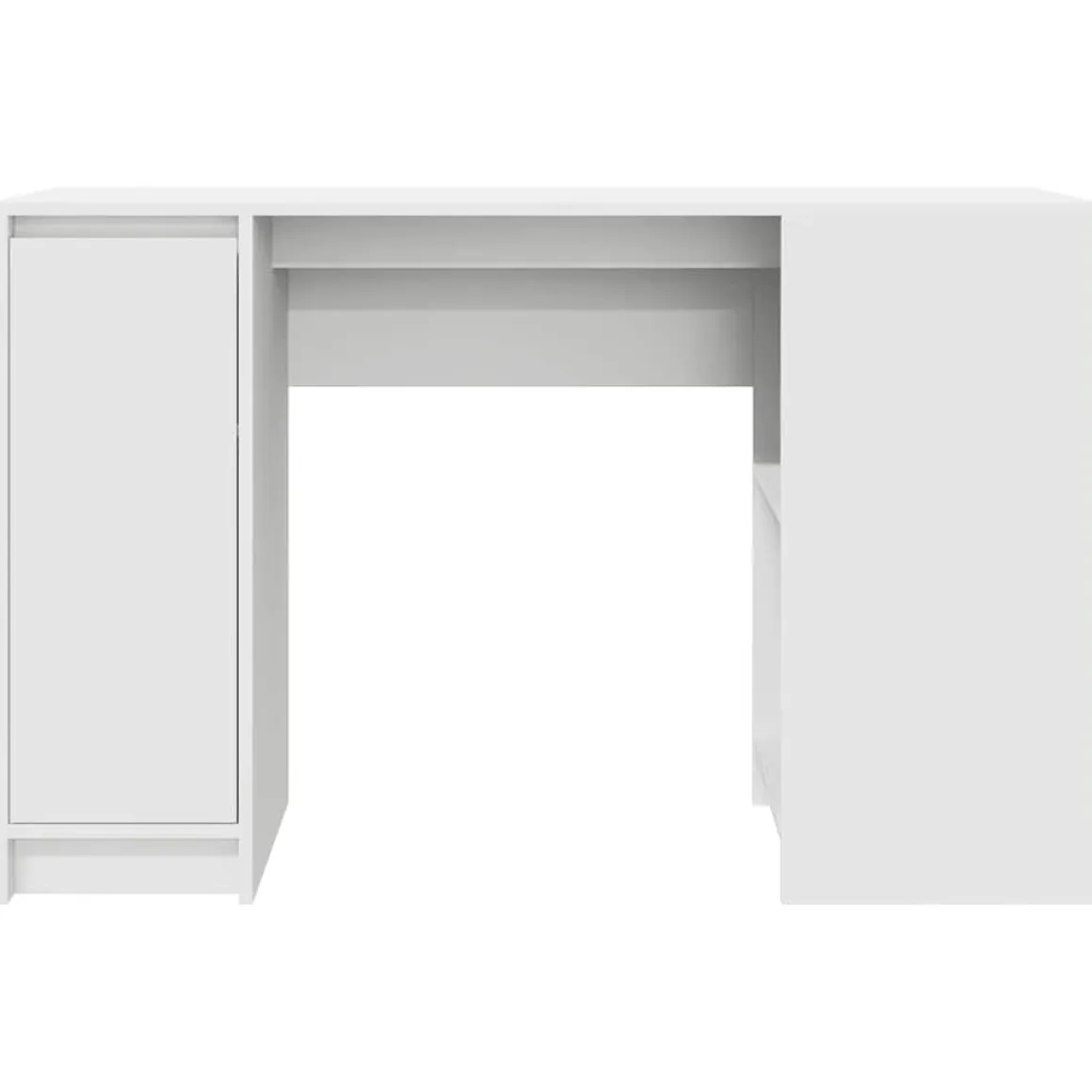 Escritorio Melhia 1 puerta + 2 compartimentos blanco 76x120x42 cm