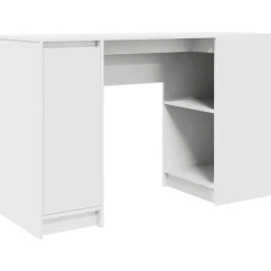Escritorio Melhia 1 puerta + 2 compartimentos blanco 76x120x42 cm