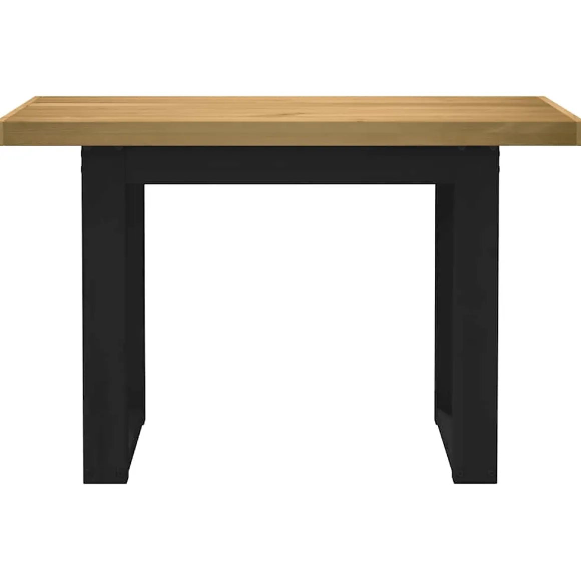 Escritorio Noain patas en forma de U natural/negro 75x120x50 cm