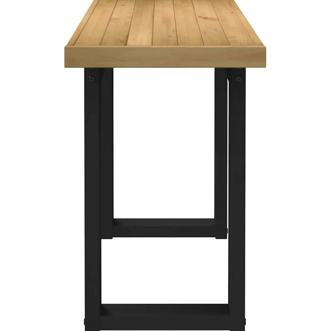 Escritorio Noain patas en forma de U natural/negro 75x120x50 cm