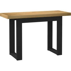 Escritorio Noain patas en forma de U natural/negro 75x120x50 cm
