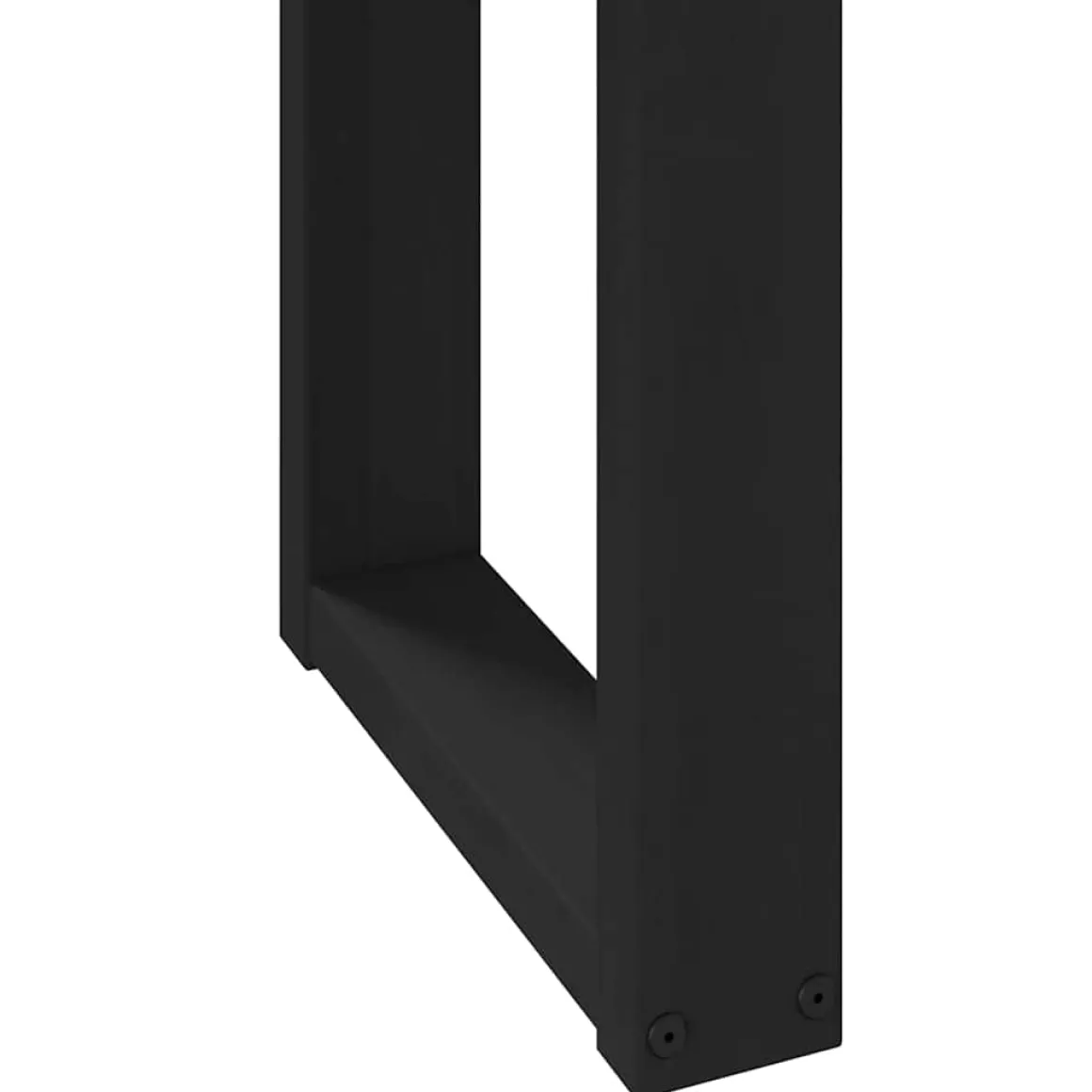 Escritorio Noain patas en forma de U natural/negro 75x120x50 cm