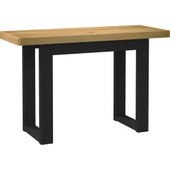 Escritorio Noain patas en forma de U natural/negro 75x120x50 cm