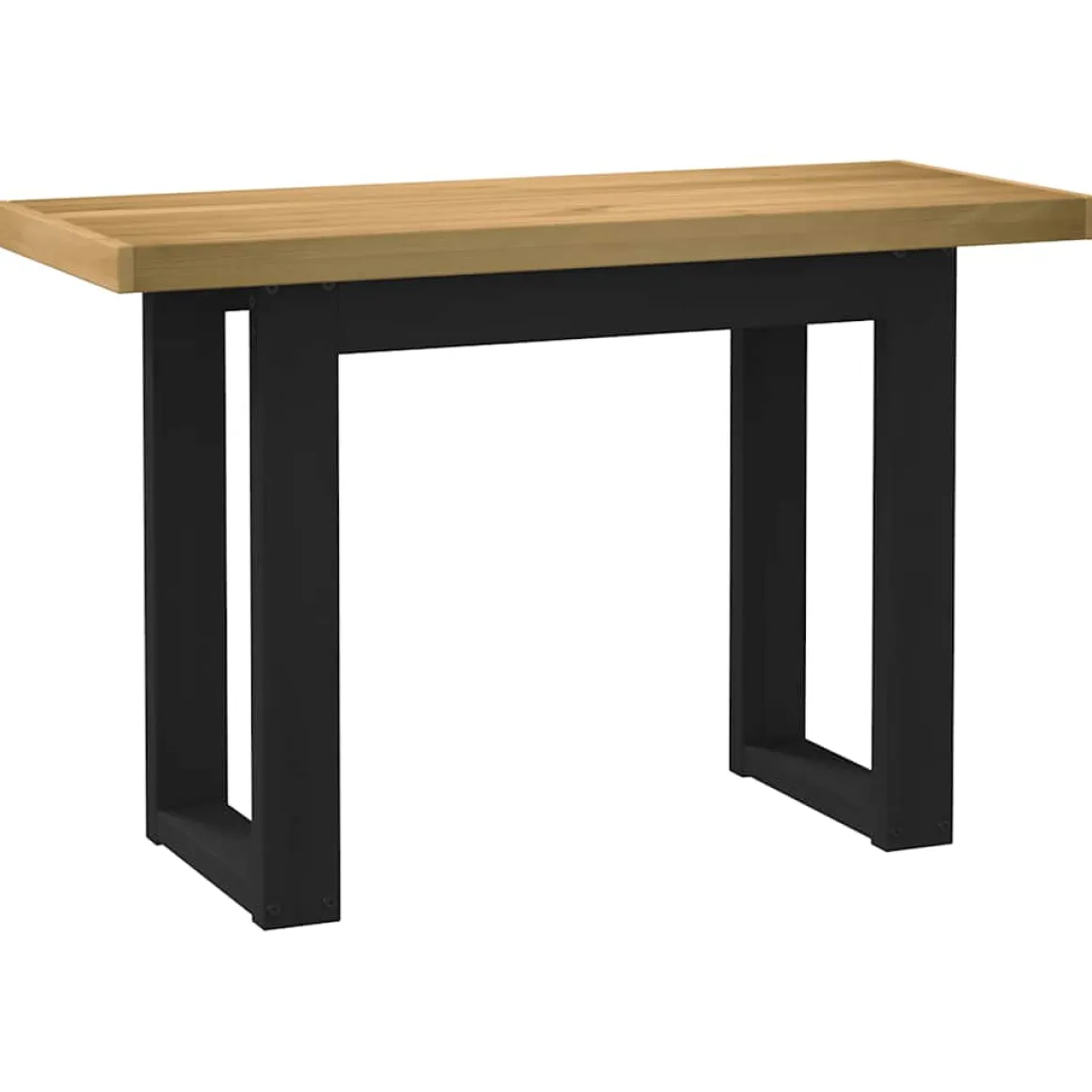 Escritorio Noain patas en forma de U natural/negro 75x120x50 cm