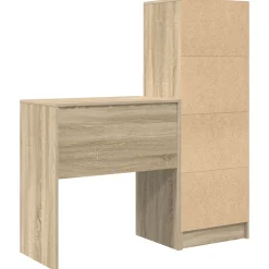 Escritorio Norris con estantería reversible natural 76x70x40 cm