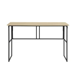 Escritorio plegable negro/natural 75x120x50 cm