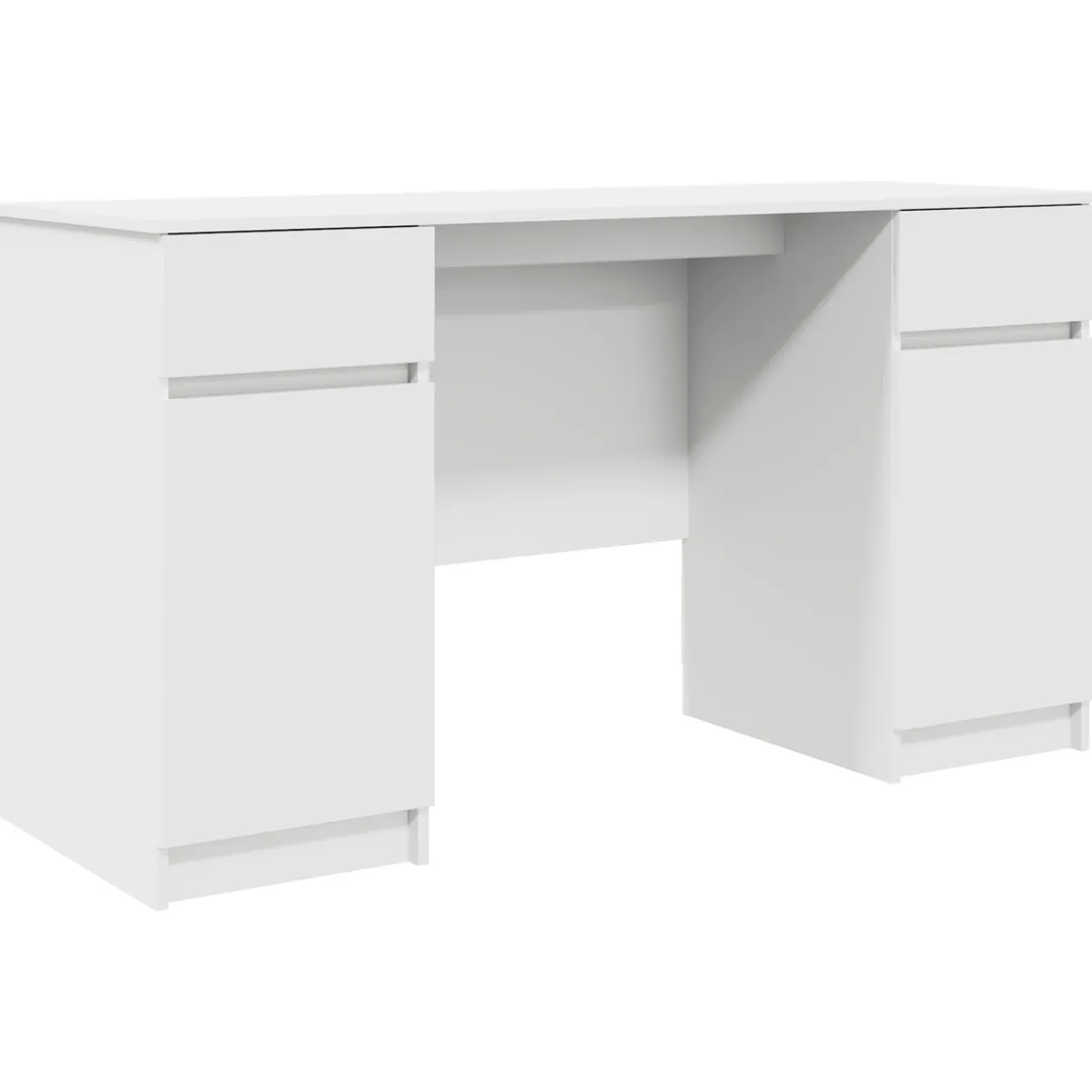 Escritorio Rhima 2 cajones y 2 puertas blanco 76x140x49 cm