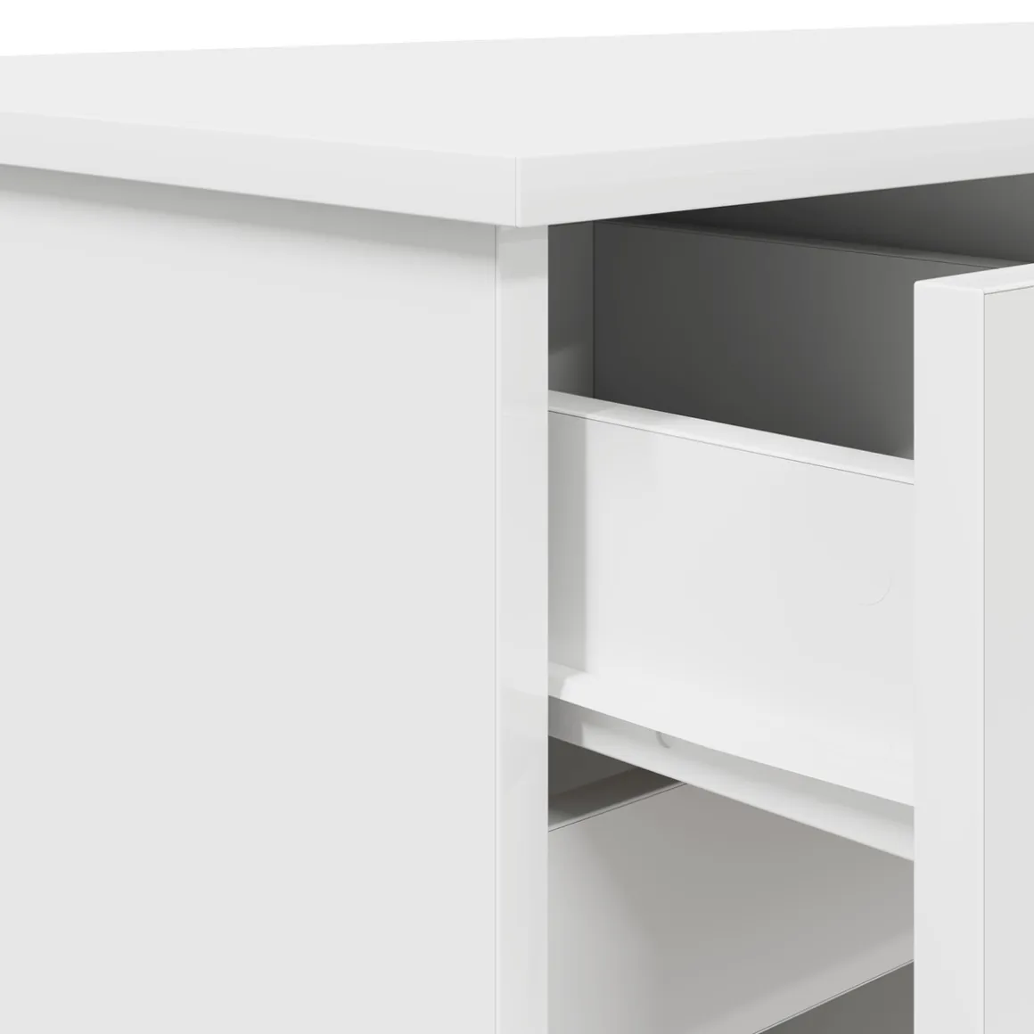 Escritorio Rhima 2 cajones y 2 puertas blanco 76x140x49 cm