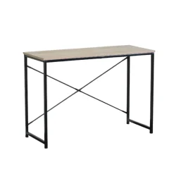 Escritorio Siena estructura metálica negro/natural 70x100x40 cm