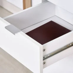 Escritorio Soby Homcom armario + cajón blanco 75,5x112,5x50 cm