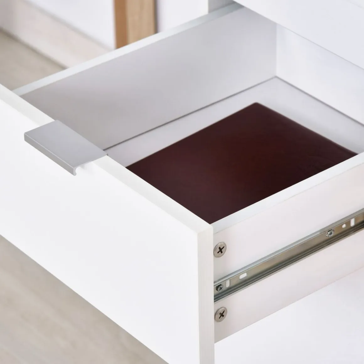 Escritorio Soby Homcom armario + cajón blanco 75,5x112,5x50 cm