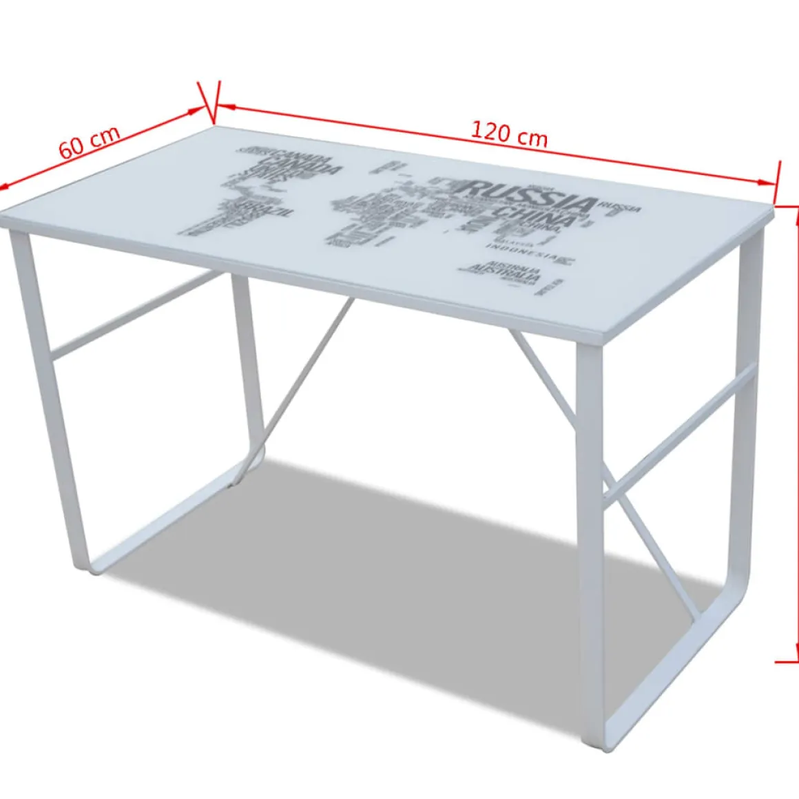 Escritorio World diseño fijo blanco 75x120x60 cm
