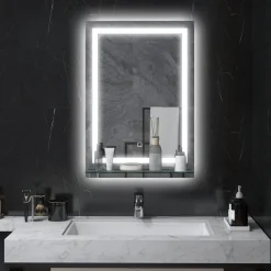 Espejo de baño Coral Kleankin 3 colores táctil plata 70x50 cm