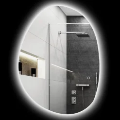 Espejo de baño Fyx Homcom con luz LED antivaho brillo regulable