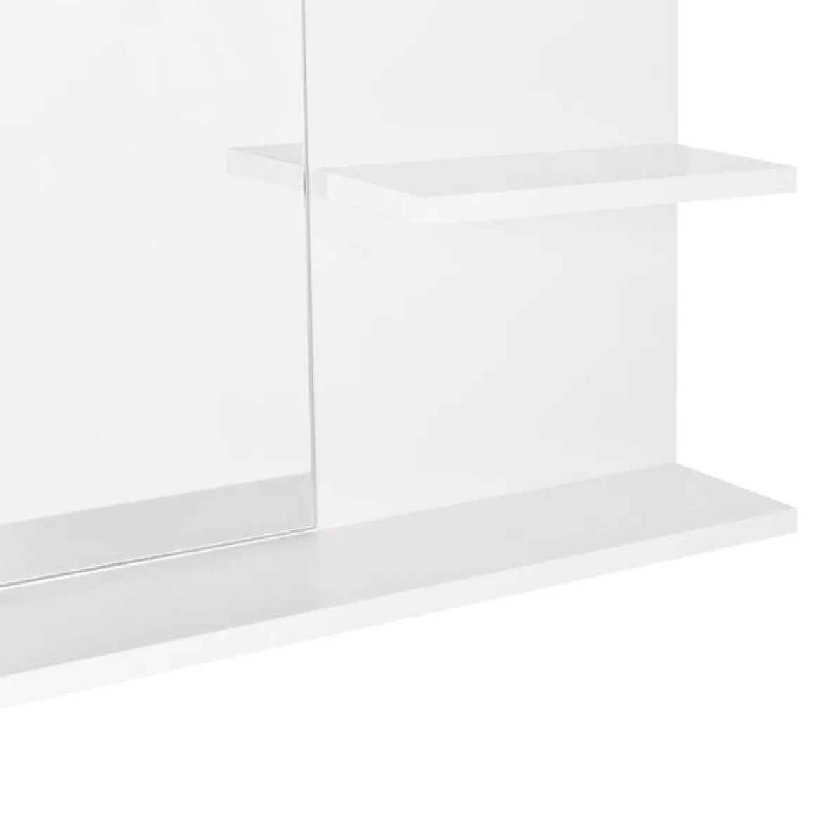 Espejo de Baño Kleankin con 3 estantes blanco 60x10x4 cm