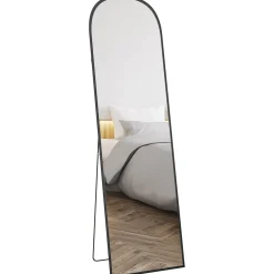 Espejo de cuerpo entero Arcon Homcom ondulado negro 170x50x1,5 cm
