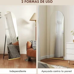 Espejo de cuerpo entero Kube Homcom sin marco 160x50x2,7 cm