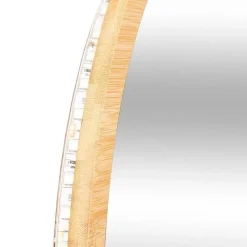 Espejo de pared diseño redondo táctil con luz LED natural Ø57 cm