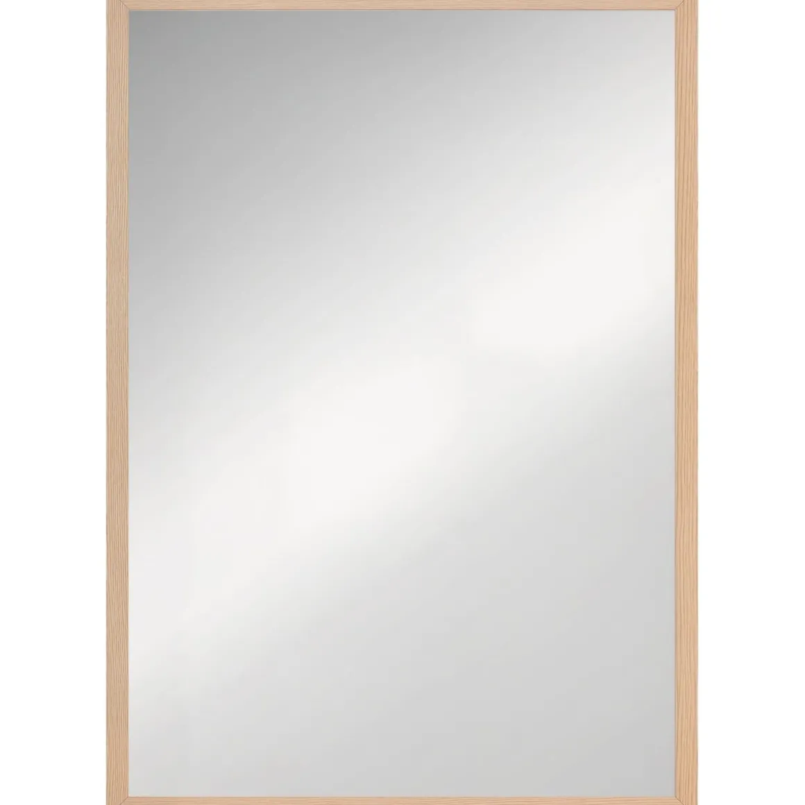 Espejo de pared Malva Homcom con marco natural 70x50x2 cm