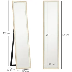 Espejo de pie Lima Homcom con soporte 157x37 cm