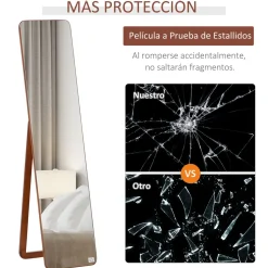 Espejo de pie Rio Homcom nogal 156x37x43 cm