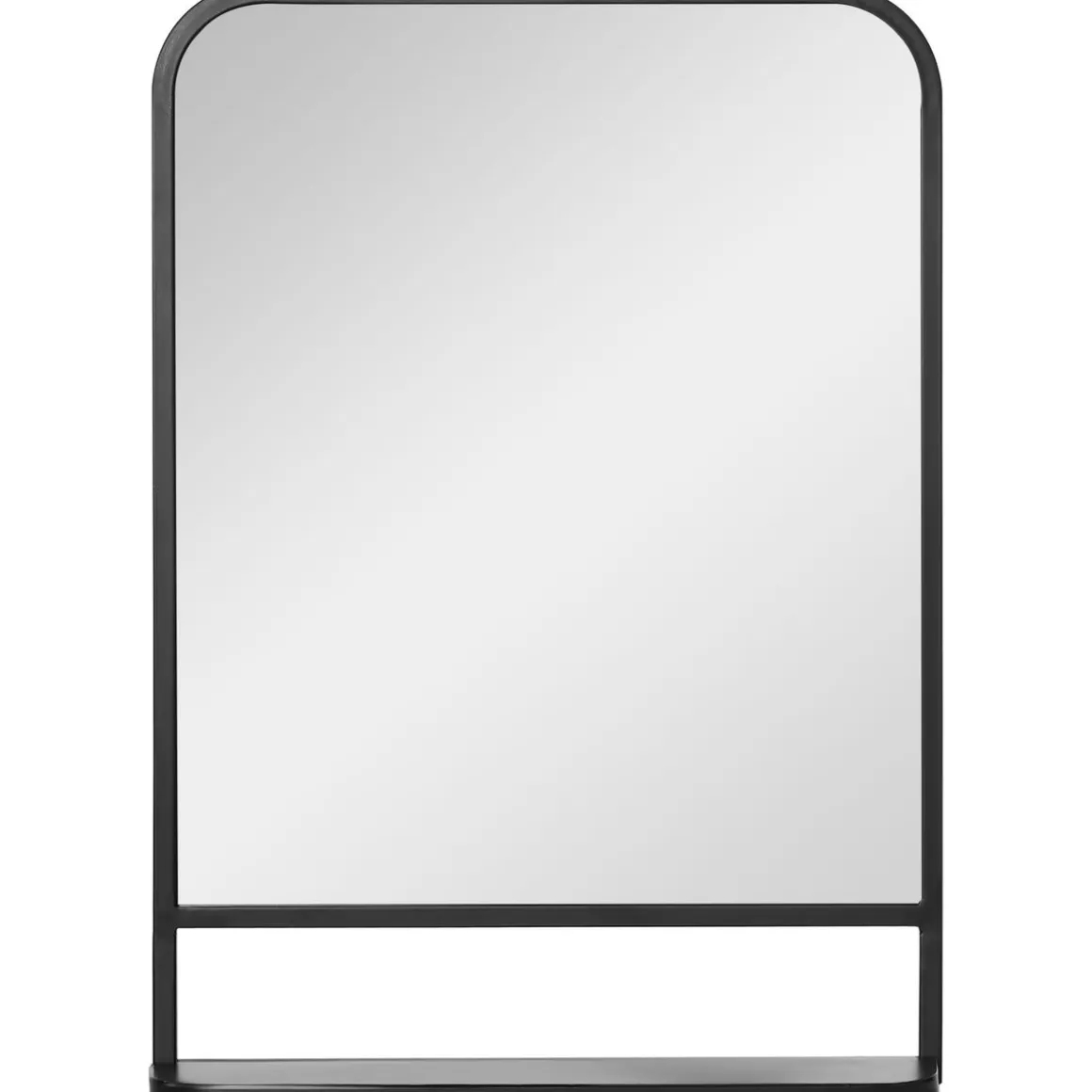 Espejo Dinamic Homcom con estante negro 70x50x10,2 cm