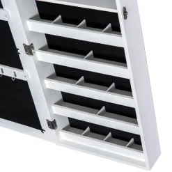 Espejo joyero Homcom blanco 112x37x9,5 cm