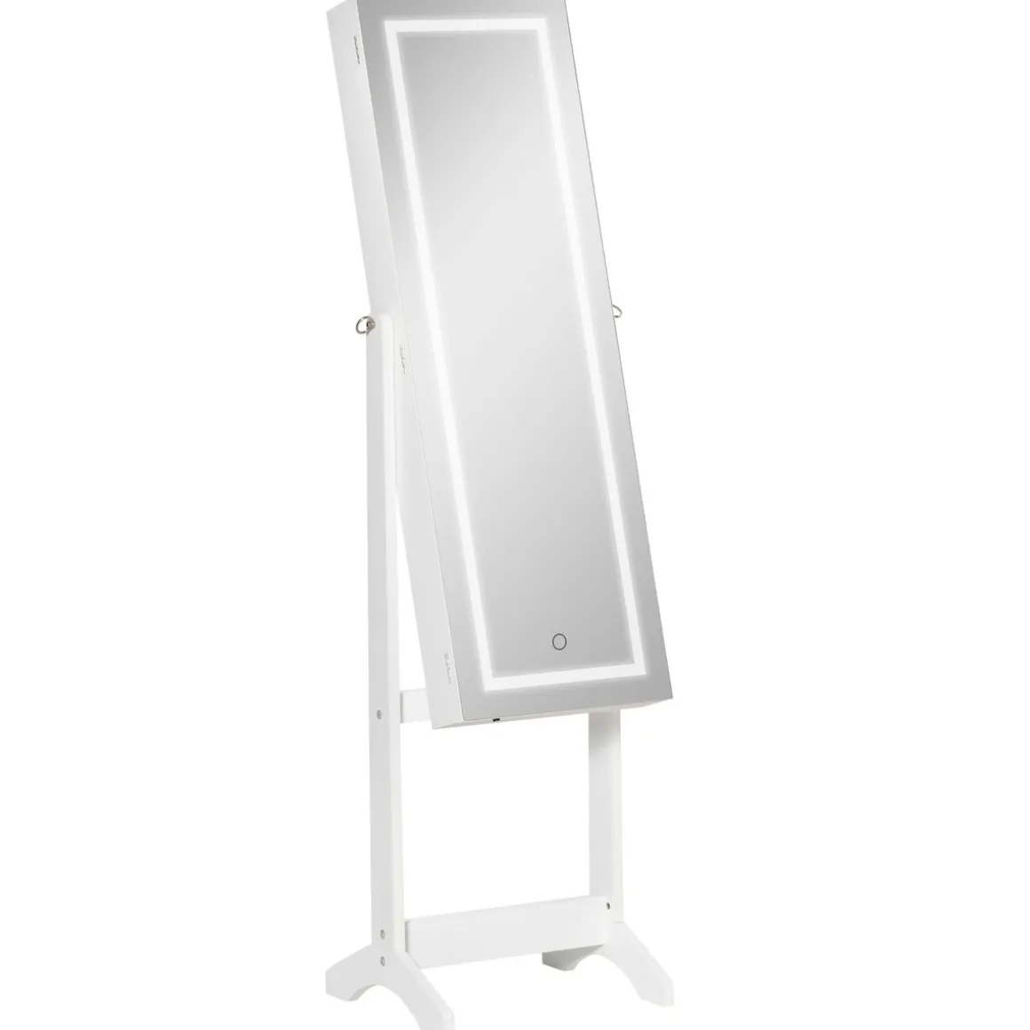 Espejo joyero Trenddi Homcom con luces LED blanco 151,5x46x36,5 cm