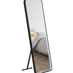Espejo Lucke Homcom con luz LED ajustable 3 colores negro 151,5x50 cm