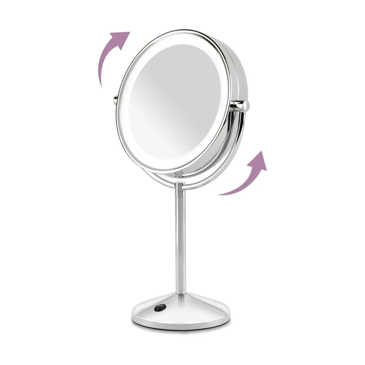 Espejo maquillaje BabyLiss 9436E con luz LED doble cara cromado