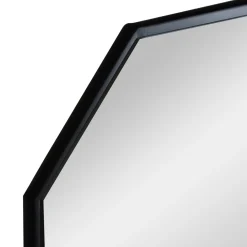 Espejo Octogal Homcom con estante negro 61x61x8,4 cm