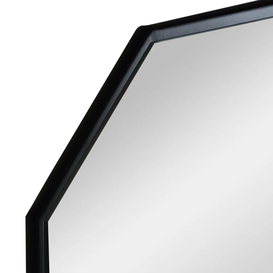 Espejo Octogal Homcom con estante negro 61x61x8,4 cm