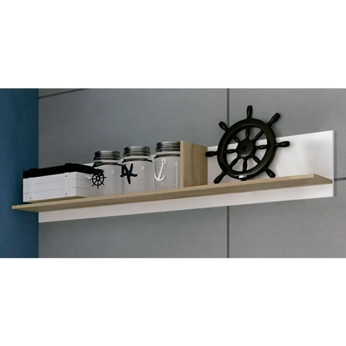 Estante Champion con separador blanco/cambria 27,9x120x23,3 cm