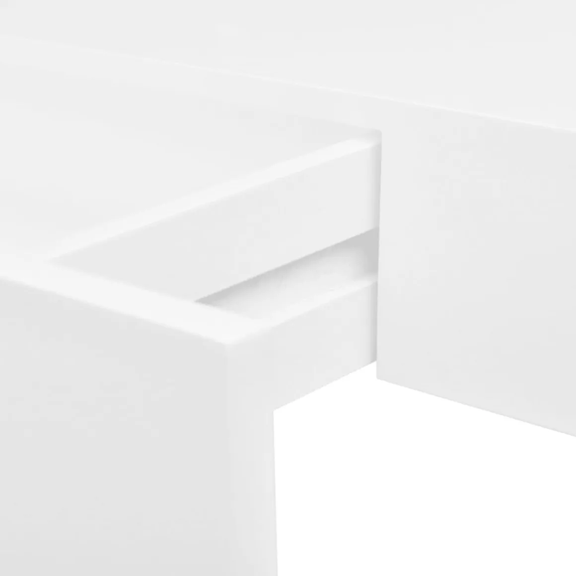 Estante de pared flotante 1 cajón blanco 8x48x25 cm