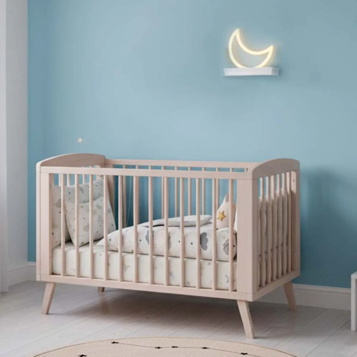 Estante de pared infantil con luz LED 20,5x30,5x10 cm