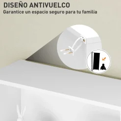 Estantería Abraxans Homcom 4 niveles blanco 80x60x24 cm