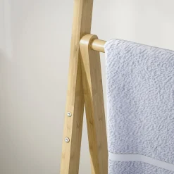 Estantería auxiliar Lazo Homcom con 3 estantes + barras natural 53x53,5x30 cm