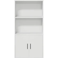 Estantería Cordel 2 compartimentos + 2 puertas blanco 120x60x24 cm