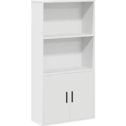 Estantería Cordel 2 compartimentos + 2 puertas blanco 120x60x24 cm