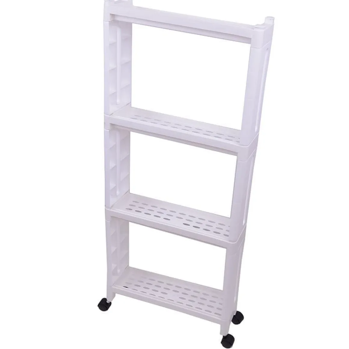 Estantería corredera cocina 4 niveles blanco 93x40x13,8 cm