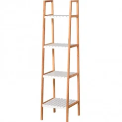 Estantería de Baño Kleankin con 5 niveles de pino blanco 35x36x138.5 cm