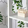 Estantería de baño multiusos antivuelco blanco 30x30x144 cm