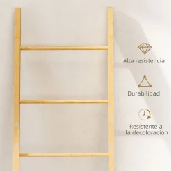 Estantería de baño NaturaFlow Homcom 2 en 1 133x35x43 cm