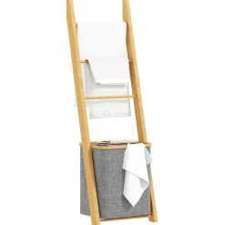 Estantería de baño NaturaFlow Homcom 2 en 1 133x35x43 cm