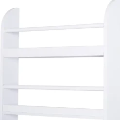 Estantería de pared Homcom 4 estantes blanco 113x59x12 cm