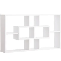 Estantería de pared Homcom 8 estantes blanco 47,5x85x14,5 cm