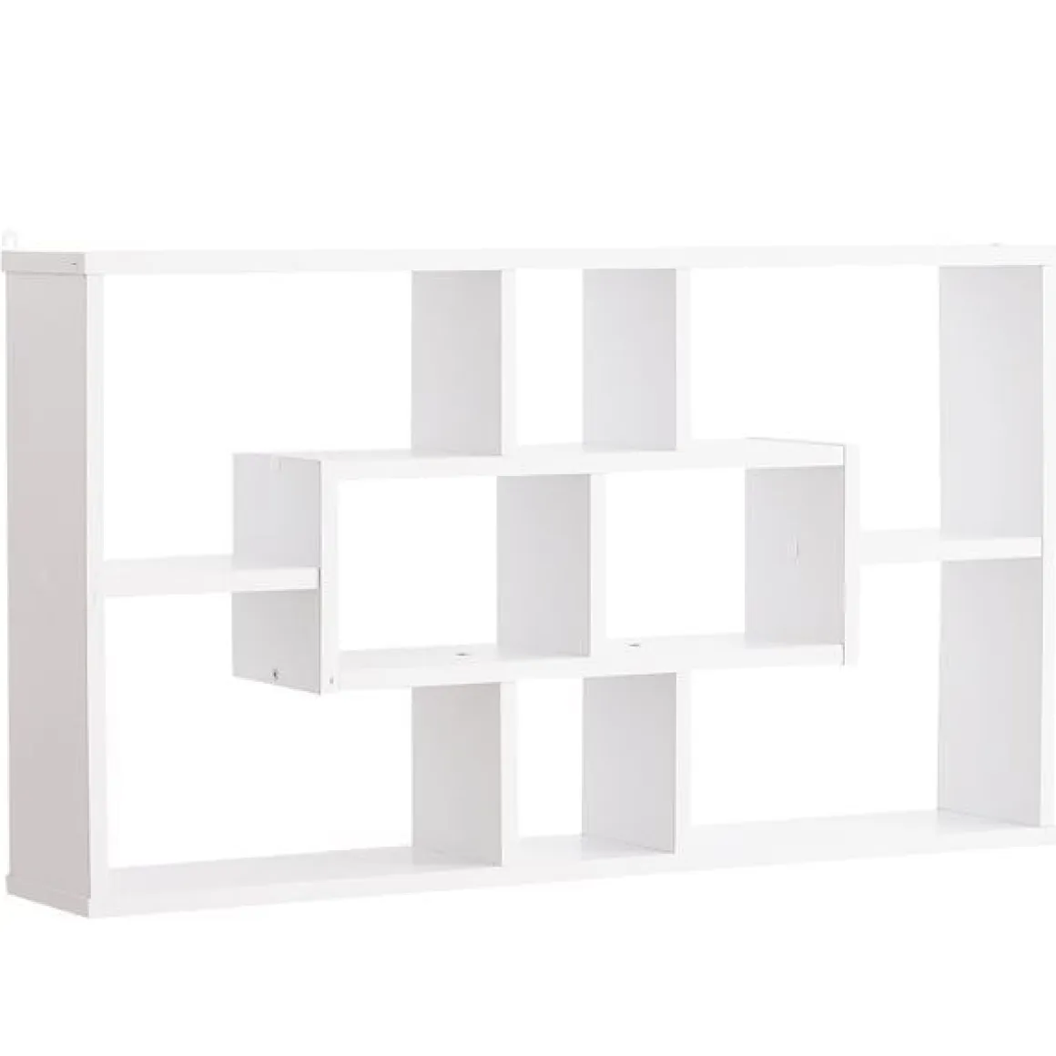 Estantería de pared Homcom 8 estantes blanco 47,5x85x14,5 cm